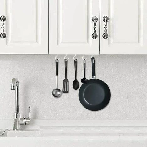 FLETéçA 12 Pièces Crochets à Visser Plafond Vis Crochet En Vinyle Crochets Muraux De Plafond Pour Usage D'intérieur Et De Plein Air(Blanc) 3 FLETéçA 12 Pièces Crochets à Visser Plafond Vis Crochet En Vinyle Crochets Muraux De Plafond Pour Usage D'intérieur Et De Plein Air(Blanc) – Image 3