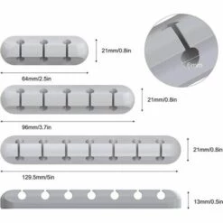 FLETéçA Support De Cable Serre-cables Gestion Des Cables, Paquet De 3 Pinces Pour Cables Gestion Des Cables Organisateur De Cables Gestion Des Cables Polyvalente-B -Treuil, cric, palan et accessoires Soldes Boutique 66968915 3