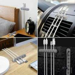 FLETéçA Support De Cable Serre-cables Gestion Des Cables, Paquet De 3 Pinces Pour Cables Gestion Des Cables Organisateur De Cables Gestion Des Cables Polyvalente-B -Treuil, cric, palan et accessoires Soldes Boutique 66968915 4