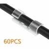FLETéçA 60 Pièces De Serre-cables, Support De Cable Avec Base Adhésive, Jeu De Serre-cables Pour Bureau, Cordon D'alimentation, Transparent