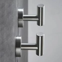 FLETéçA Lot De 2 Crochets Muraux En Acier Inoxydable Brossé -Treuil, cric, palan et accessoires Soldes Boutique 66969237 5