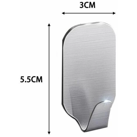 FLETéçA Crochets Adhésif Crochet Mural Acier Inoxydable Porte Serviettes Pour Cuisine Salle De Bain 8 Pièces 3 FLETéçA Crochets Adhésif Crochet Mural Acier Inoxydable Porte Serviettes Pour Cuisine Salle De Bain 8 Pièces – Image 3