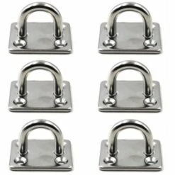 FLETéçA M6 Patère De Fixation Au Plafond Crochet De Fixation Murale En Acier Inoxydable 304 Pour Balançoire De Yoga, Quincaillerie Pour Bateau Paquet De 6 (vis Non Incluses)