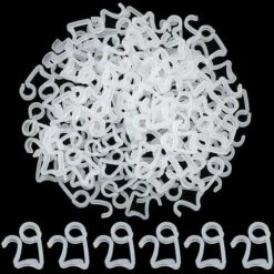 FLETéçA Intérieur 100 Morceaux De Crochet De Lumière De Noël Crochets Extérieurs Pour Les Guirlandes De Bardeau De Gouttière, Blanc