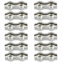 YIENJAOY Serre-câble , AGILITY Serre Cable Acier 3mm 12 Pièces Serre Câbles Duplex Pince De Câble Acier Inoxydable 304 D'agrafe De Câble,Câble Poignées Pour 2mm Câble Métalliques Pince À Câble Corde à Linge