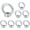 GGNRALNY M10 écrou à Oeil, Anneau De Levage Boulon à œil, Acier Inoxydable 304 écrou De Bague, Piton à Visser Ecrous - 8 Pcs