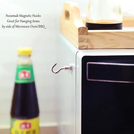 ZOLGINAH Lot De 10 Crochets Magnétiques, 10 Kg + Aimant Puissant Avec Crochet Pour Réfrigérateur, Crochet De Croisière Robuste Pour Plafond, Crochet Magnétique 4 ZOLGINAH Lot De 10 Crochets Magnétiques, 10 Kg + Aimant Puissant Avec Crochet Pour Réfrigérateur, Crochet De Croisière Robuste Pour Plafond, Crochet Magnétique – Image 4