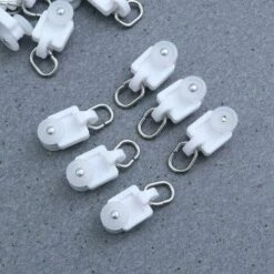 TANèTUE Crochets De Planeur De Rideau Rail De Voie Rail De Rideau Rouleaux De Roue Muets Crochet Poulie à Billes 50PCS (2,4 X 1,5 X 1 CM) -Treuil, cric, palan et accessoires Soldes Boutique 67428341 3