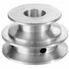 MèREÉTERNEL Poulie À Double Rainure En Alliage D'Aluminium 40 Et 50 Mm, Poulie En Forme De V À Alésage Fixe De 8 À 20 Mm Pour Courroie De 10 Mm - 12 Mm Ternel