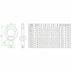 YIDOMDE Lot De 6 Boulons à Anneau De Levage Serre-câbles Mâles En Acier Inoxydable 304 M12 -Treuil, cric, palan et accessoires Soldes Boutique 67459223 4