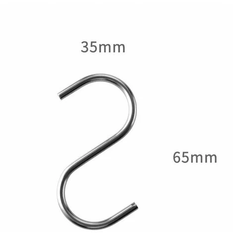 GRID COOL Lot De 20pcs Crochets En S De Suspension Multifonctions Crochets En Forme De S En Acier Inoxydable Crochet S Pour Salle De Bains Chambre Bureau Cuisine 2 GRID COOL Lot De 20pcs Crochets En S De Suspension Multifonctions Crochets En Forme De S En Acier Inoxydable Crochet S Pour Salle De Bains Chambre Bureau Cuisine – Image 2