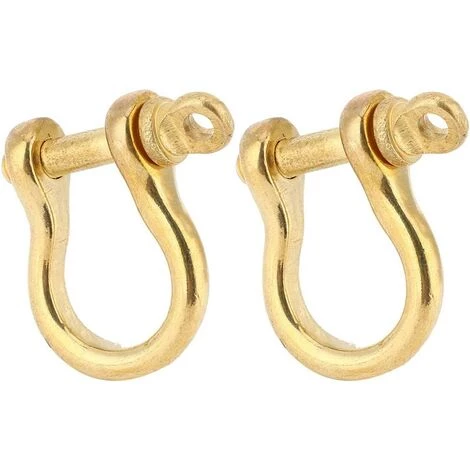 ENLENK 2 Ensemble Manille D'ancre En Laiton Pur Type U Porte-clés Porte-clés Crochet Boucle De Connexion Dorée Manille 10mm Manille U 5 ENLENK 2 Ensemble Manille D'ancre En Laiton Pur Type U Porte-clés Porte-clés Crochet Boucle De Connexion Dorée Manille 10mm Manille U – Image 5