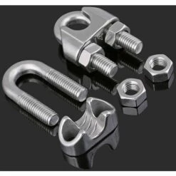 YIENJAOY AGILITY 5 Pièces M6 Pince À Câble En Acier Pinces En Forme De U Boulon En U Pince À Corde En Forme De U Pour Câble Corde À Linge En Acier Serre-Câble En Acier Pinces En Acier -Treuil, cric, palan et accessoires Soldes Boutique 67818871 5