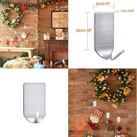 YIENJAOY AGILITY Crochets Forts Crochet Mural Crochets Muraux En Acier Inoxydable Imperméable à L'eau Pour La Robe Robe Serviette Porte-clés Sacs De Noël Lumières-Accueil Cuisine Salle 8-Pack 2 YIENJAOY AGILITY Crochets Forts Crochet Mural Crochets Muraux En Acier Inoxydable Imperméable à L'eau Pour La Robe Robe Serviette Porte-clés Sacs De Noël Lumières-Accueil Cuisine Salle 8-Pack – Image 2