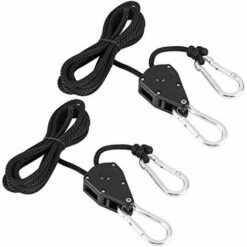 YIENJAOY AGILITY Cliquet De Corde Cliquet Hanger Poulie Corde(2 PCS),Cordes à Crochet Cordes à Cliquet, Crochets, élingues D'éclairage D'usine, Crochets De Charge Réglables, Jusqu'à Un Poids Maximum De 68 Kg.