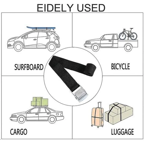 THSINDE THSIDNE Sangle D'arrimage 10 Pièces, Sangles De Cargaison, Attache à Boucle à Came Pour Kayak D'arrimage 5 THSINDE THSIDNE Sangle D'arrimage 10 Pièces, Sangles De Cargaison, Attache à Boucle à Came Pour Kayak D'arrimage – Image 5