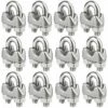 QERSTA Attaches Pour Câbles Métalliques M3, Serre-câbles étrie, U Boulon Clip De Câble En Acier Inoxydable De 3mm De Diamètre, Lot De 12 Carivent