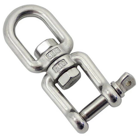 YIENJAOY AGILITY Émerillon Manilles Chaînes D'ancrage D'amarrage Connecteur Pivotant En 304 INOX Pour Bateau Marine - 8mm 1 YIENJAOY AGILITY Émerillon Manilles Chaînes D'ancrage D'amarrage Connecteur Pivotant En 304 INOX Pour Bateau Marine - 8mm