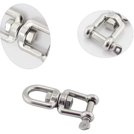 YIENJAOY AGILITY Émerillon Manilles Chaînes D'ancrage D'amarrage Connecteur Pivotant En 304 INOX Pour Bateau Marine - 8mm 5 YIENJAOY AGILITY Émerillon Manilles Chaînes D'ancrage D'amarrage Connecteur Pivotant En 304 INOX Pour Bateau Marine - 8mm – Image 5