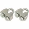 CYCLINGCOLORS 2x Serre-câble étrier 3mm En Acier Inoxydable A4 Universel U Clip Câble Métallique Corde Accastillage Marine Bateau Inox
