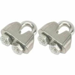 CYCLINGCOLORS 2x Serre-câble étrier 3mm En Acier Inoxydable A4 Universel U Clip Câble Métallique Corde Accastillage Marine Bateau Inox