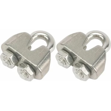 CYCLINGCOLORS 2x Serre-câble étrier 3mm En Acier Inoxydable A4 Universel U Clip Câble Métallique Corde Accastillage Marine Bateau Inox 1 CYCLINGCOLORS 2x Serre-câble étrier 3mm En Acier Inoxydable A4 Universel U Clip Câble Métallique Corde Accastillage Marine Bateau Inox
