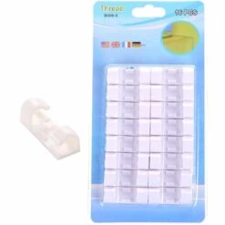 ABCRITAL Clips De Câble Auto-adhésifs Organisateur Drop Wire Holder Cord Management -White