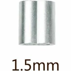 LADACèE 100 Pcs Manchons En Aluminium, Ferrules En Aluminium De Câble Métallique, Clip à Sertir En Aluminium Avec Double Embouts Pour Câbles Métalliques, Aircraft Câble, Argenté (1,5 Mm / 0,06 Pouce) -Treuil, cric, palan et accessoires Soldes Boutique 68006182 3
