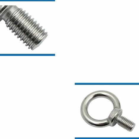 GRID COOL Lot De 10 Boulons à œil M8 En Acier Inoxydable, Boulons à œil Antirouille, Boulon à œil Rond, Boulon à œil Rond, Boulon à œil, Acier Inoxydable 304, Pas Facile à Corroder. 3 GRID COOL Lot De 10 Boulons à œil M8 En Acier Inoxydable, Boulons à œil Antirouille, Boulon à œil Rond, Boulon à œil Rond, Boulon à œil, Acier Inoxydable 304, Pas Facile à Corroder. – Image 3