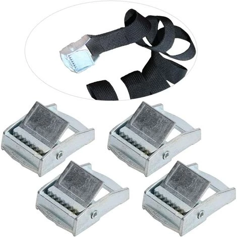 MERéTéET Boucle En Alliage De Zinc, 4 Pièces Boucle En Alliage De Zinc Pour Les Cargaisons D'arrimage Robustes Sangle Tendeur Fixe Boucle à Cliquet(25mm),KoleZy 5 MERéTéET Boucle En Alliage De Zinc, 4 Pièces Boucle En Alliage De Zinc Pour Les Cargaisons D'arrimage Robustes Sangle Tendeur Fixe Boucle à Cliquet(25mm),KoleZy – Image 5