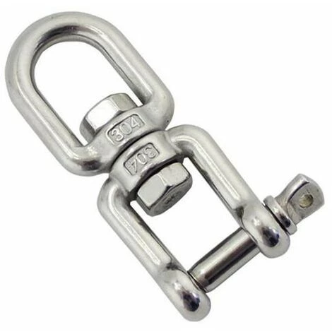 LLOVE Émerillon Manilles Chaînes D'ancrage D'amarrage Connecteur Pivotant En 304 INOX Pour Bateau Marine - 10mm 1 LLOVE Émerillon Manilles Chaînes D'ancrage D'amarrage Connecteur Pivotant En 304 INOX Pour Bateau Marine - 10mm