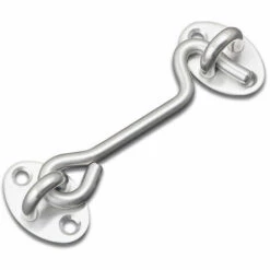 YIDOMDE Crochet Température, Crochet De Cabine Dure 2pc Épaississement Du Château En Acier Inoxydable Verrouillage Robuste Porte-porte Porte-porte D'essai Pour La Fenêtre De Porte De Jardin (argent 100mm)