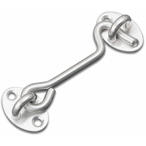 YIDOMDE Crochet Température, Crochet De Cabine Dure 2pc Épaississement Du Château En Acier Inoxydable Verrouillage Robuste Porte-porte Porte-porte D'essai Pour La Fenêtre De Porte De Jardin (argent 100mm) 1 YIDOMDE Crochet Température, Crochet De Cabine Dure 2pc Épaississement Du Château En Acier Inoxydable Verrouillage Robuste Porte-porte Porte-porte D'essai Pour La Fenêtre De Porte De Jardin (argent 100mm)