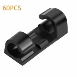YIDOMDE 60 Pièces De Serre-cables, Support De Cable Avec Base Adhésive, Jeu De Serre-cable Pour Bureau, Cordon D'alimentation, Noir