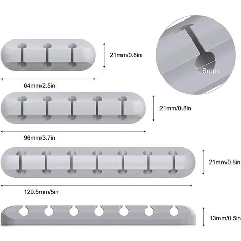 YIDOMDE Support De Cable Serre-cables Gestion Des Cables, Paquet De 3 Pinces Pour Cables Gestion Des Cables Organisateur De Cables Gestion Des Cables Polyvalente-B 3 YIDOMDE Support De Cable Serre-cables Gestion Des Cables, Paquet De 3 Pinces Pour Cables Gestion Des Cables Organisateur De Cables Gestion Des Cables Polyvalente-B – Image 3