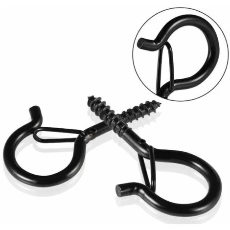 Cisea Lot De 20 Crochets à Visser Noir 4 Mm X 55 Mm 3 Cisea Lot De 20 Crochets à Visser Noir 4 Mm X 55 Mm – Image 3