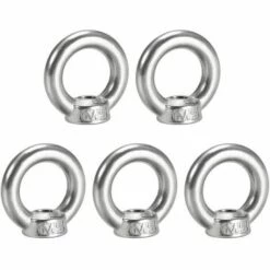 MONLY Écrou à Oeil De Levage M5 Filetage Femelle En Acier Inoxydable 304 Forme Ronde Pour Raccord De Corde Paquet De 5