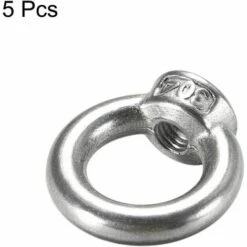 MONLY Écrou à Oeil De Levage M5 Filetage Femelle En Acier Inoxydable 304 Forme Ronde Pour Raccord De Corde Paquet De 5 -Treuil, cric, palan et accessoires Soldes Boutique 68769340 4