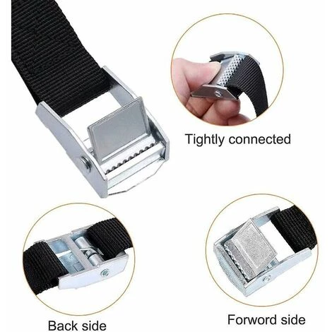 MONLY Sangle D'arrimage 10 Pièces, Sangles De Cargaison, Attache à Boucle à Came Pour Kayak D'arrimage 3 MONLY Sangle D'arrimage 10 Pièces, Sangles De Cargaison, Attache à Boucle à Came Pour Kayak D'arrimage – Image 3