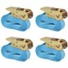Sangle D’Arrimage à Cliquet Bleu 0,8 Tonne 6 Mx25 Mm 4 Pcs VidaXL