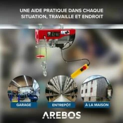 AREBOS Treuil Palan électrique | 100/200KG | 500W | Treuil Palan à Chaine à Levier | Treuil Palan à Ascenseur Levage Pour Avec Télécommande, Pour Chariot Élévateur, Entrepôts, Chantiers - Rouge 8 AREBOS Treuil Palan électrique | 100/200KG | 500W | Treuil Palan à Chaine à Levier | Treuil Palan à Ascenseur Levage Pour Avec Télécommande, Pour Chariot Élévateur, Entrepôts, Chantiers - Rouge -Treuil, cric, palan et accessoires Soldes Boutique 7557609 4