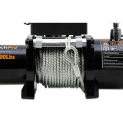 WinchPro - Treuil Électrique 12V 2700kg/6000lbs, Câble D'acier De 24m, 2 Télécommandes Incluses (1 Sans Fil, 1 Câble), Idéal Pour Les Atv, Les Buggies, Les Remorques, Les Quads Et Les Bateaux -Treuil, cric, palan et accessoires Soldes Boutique 7860840 4