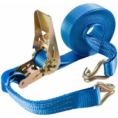 AREBOS 10x Sangle D'Arrimage à Cliquet 800 Kg, 6 M - Bleu 2 AREBOS 10x Sangle D'Arrimage à Cliquet 800 Kg, 6 M - Bleu – Image 2